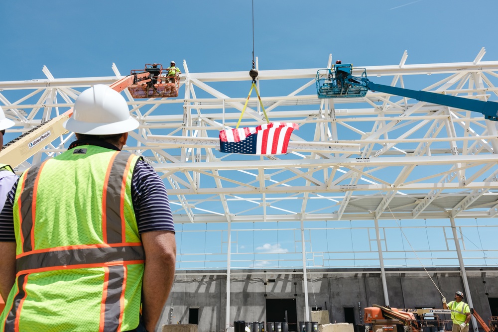 C-12W Huron Aircraft Hangar Topping Out Ceremony