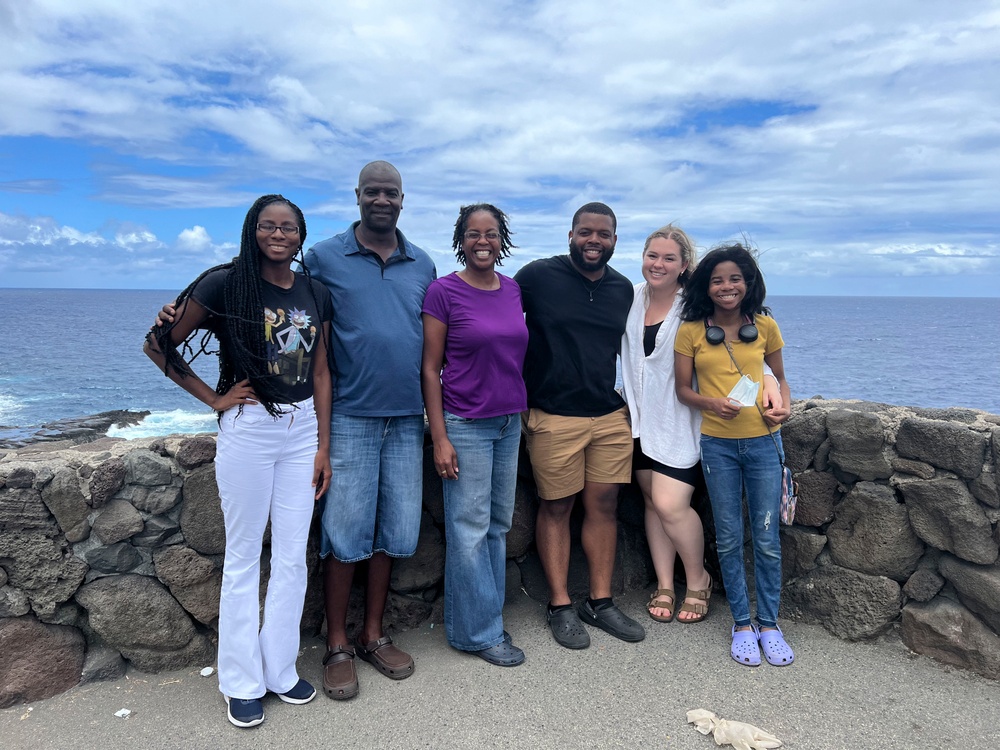 Col. Dominique Cummings (3rd from left) and her family