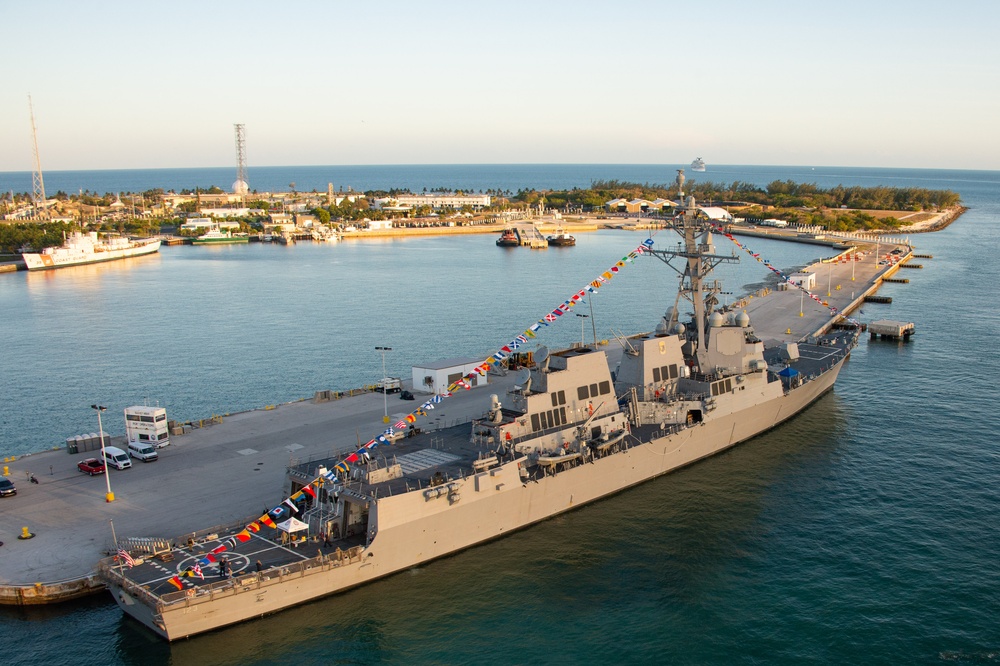 USS Lenah Sutcliffe Higbee (DDG 123) prepares for commissioning in Key West, Fla.