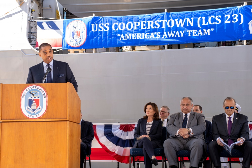 Navy Commissions Warship Called USS Cooperstown In NYC Ceremony