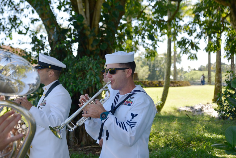 U.S. Pacific Fleet Band Marches in Merrie Monarch Parade