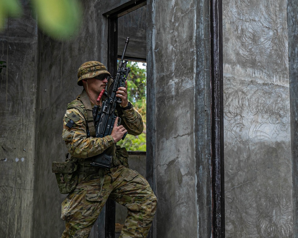 1-27 Delta mounted movement with the Australian Defense Force in Nippa Hut Village, Fort Magsaysay, Philippines