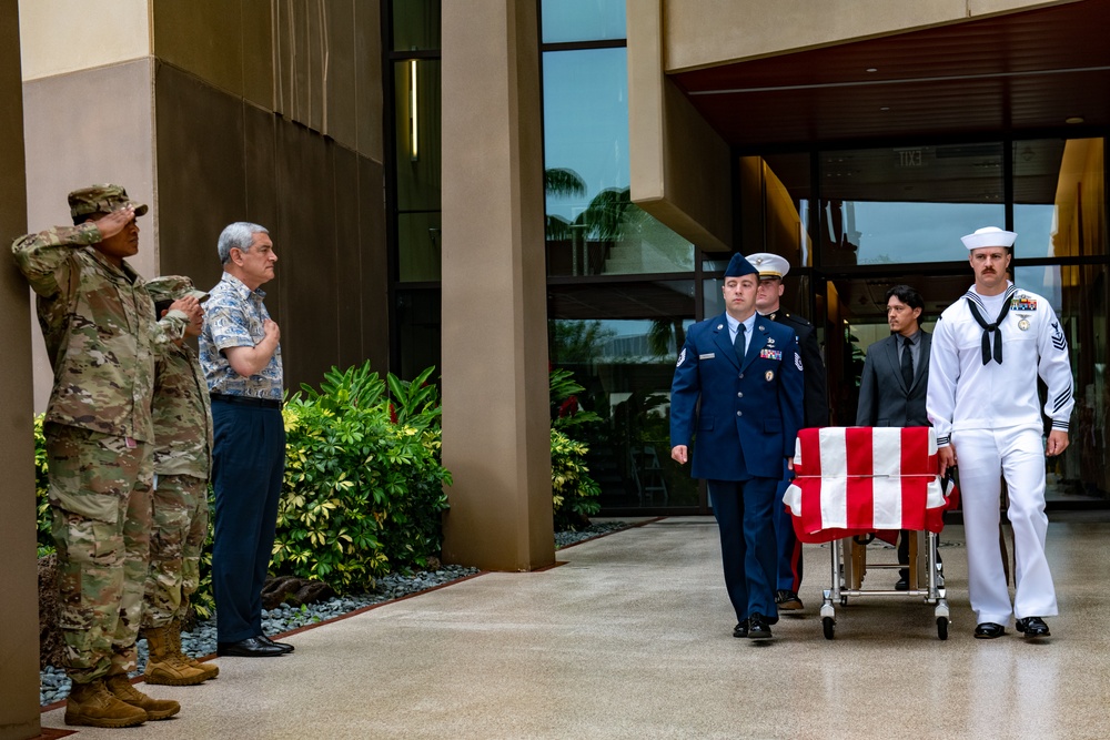 DPAA conducts Chain of Custody ceremony for identified Korean War and Pearl Harbor service members