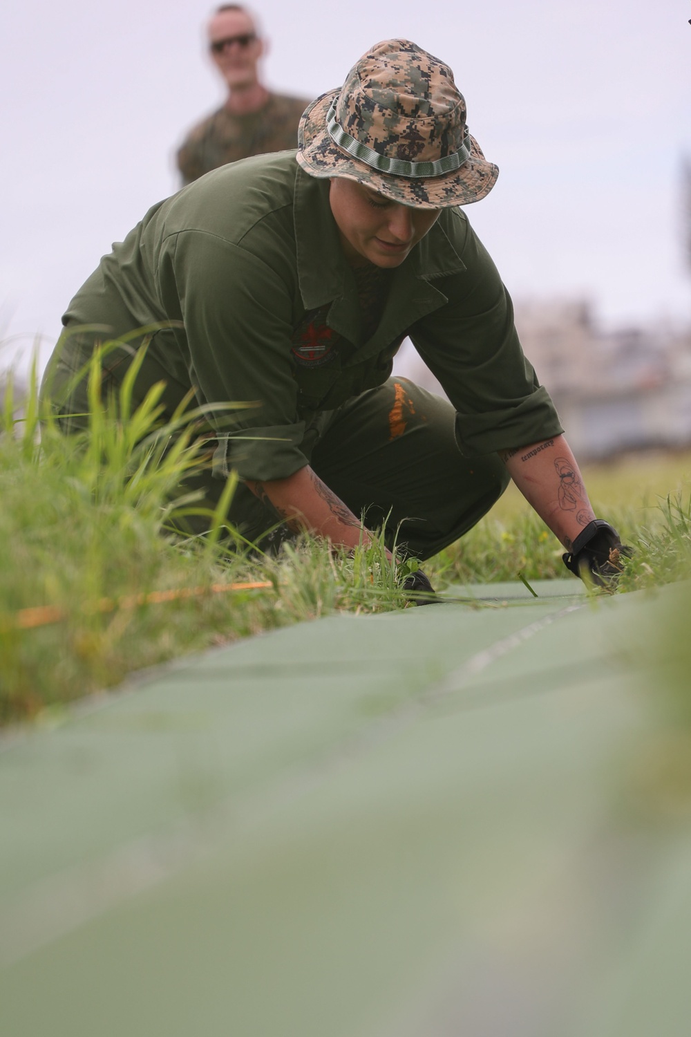 Marines with MWSS-172 Install Lightweight Airfield Matting