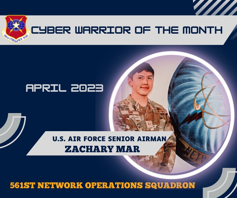 688th Cyberspace Wing April 2023 Cyber Warrior of the Month