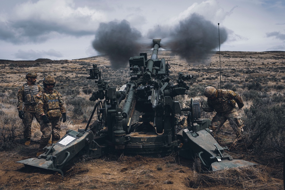 Fires in the Field: Washington National Guard field artillery company conduct live fire exercise