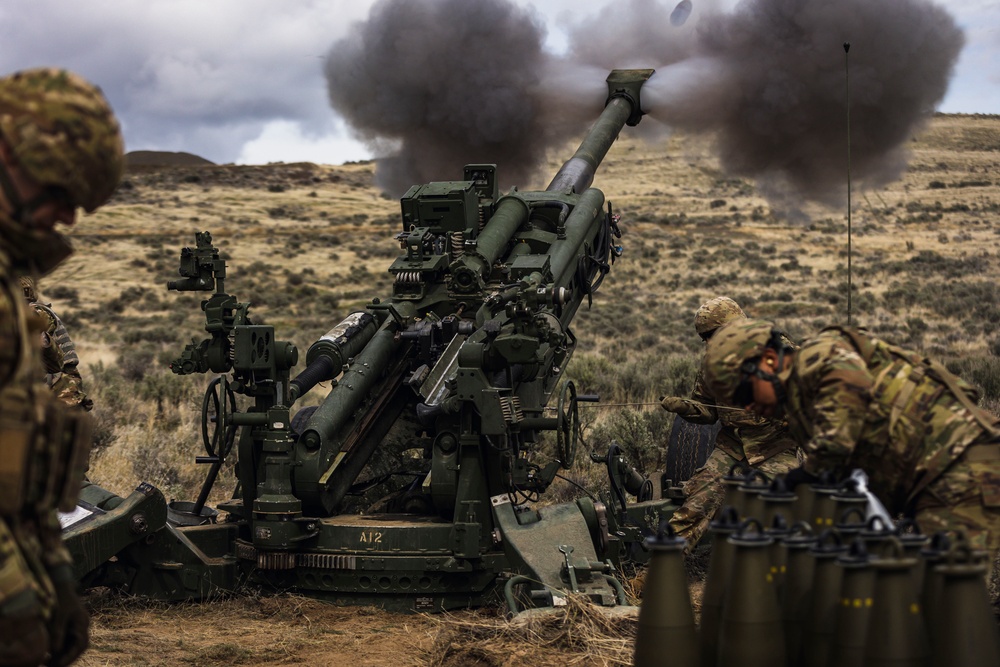 Fires in the Field: Washington National Guard field artillery company conducts live fire exercise