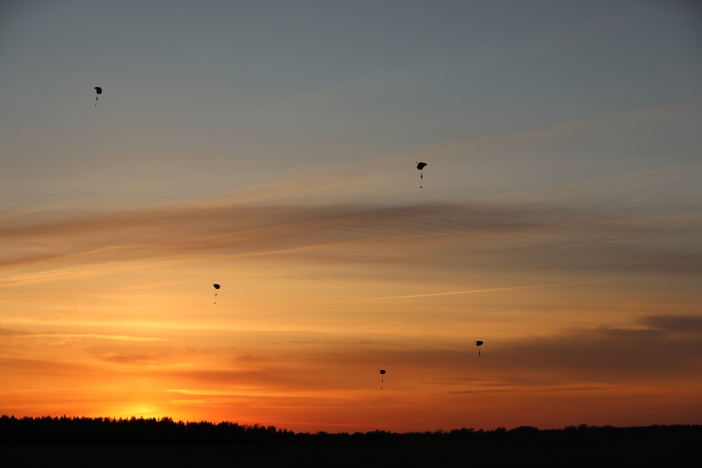 Allied Partners Perform a Free-fall Parachute Jump in Estonia