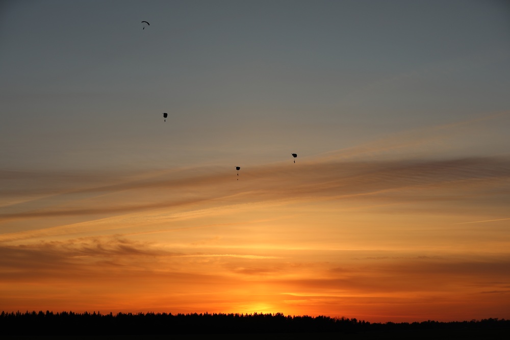 Allied Partners Perform a Free-fall Parachute Jump in Estonia