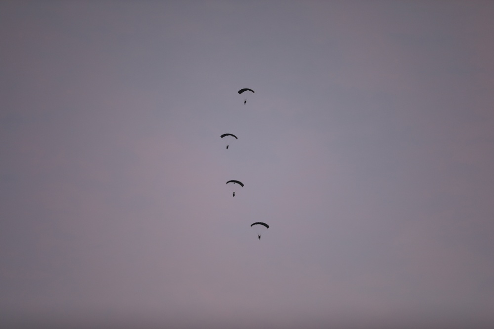 Allied Partners Perform a Free-fall Parachute Jump in Estonia