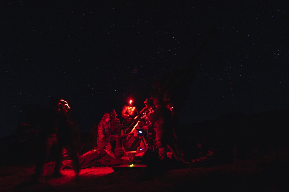 Fires in the Field: Washington National Guard field artillery crews light up the night