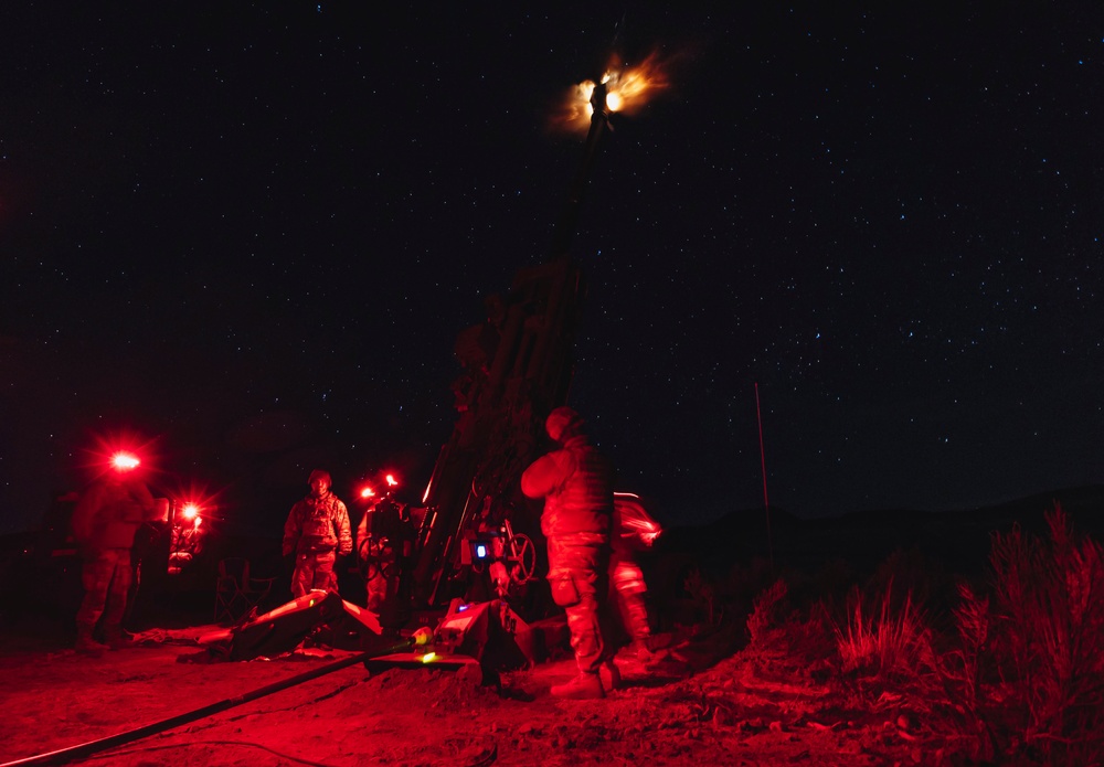 Fires in the Field: Washington National Guard field artillery crews light up the night