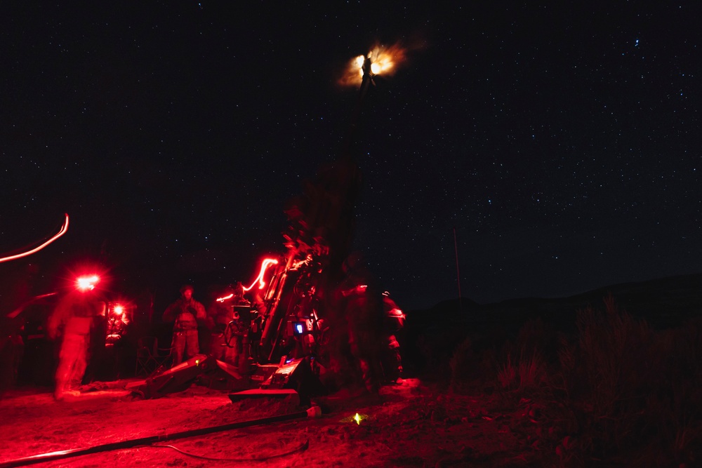 Fires in the Field: Washington National Guard field artillery crews light up the night