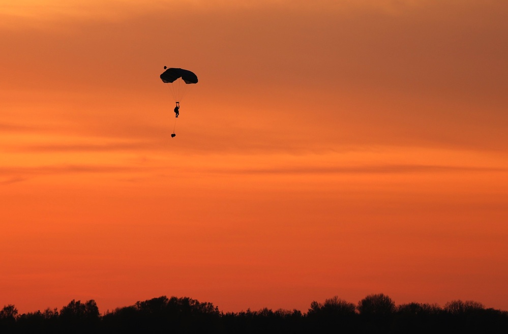 Allied Partners Perform a Free-fall Parachute Jump in Estonia