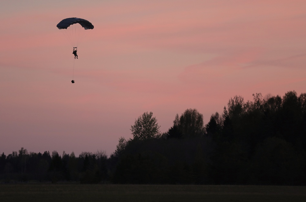 Allied Partners Perform a Free-fall Parachute Jump in Estonia