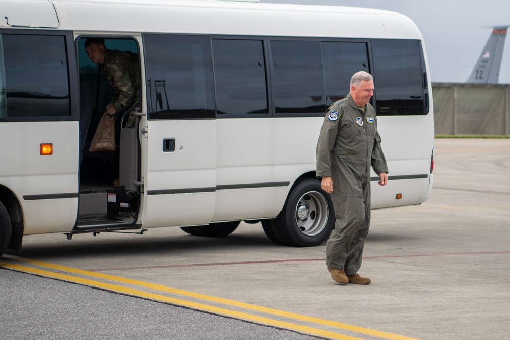 General Rupp flies with the 961st AACS