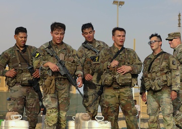 Soldiers complete physical challenge and ruck march on the final day of U.S. Army Central Best Squad Competition