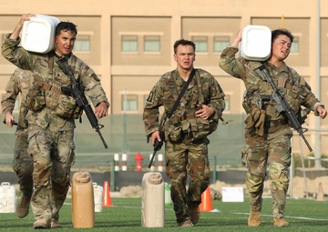 Soldiers complete physical challenge and ruck march on the final day of U.S. Army Central Best Squad Competition