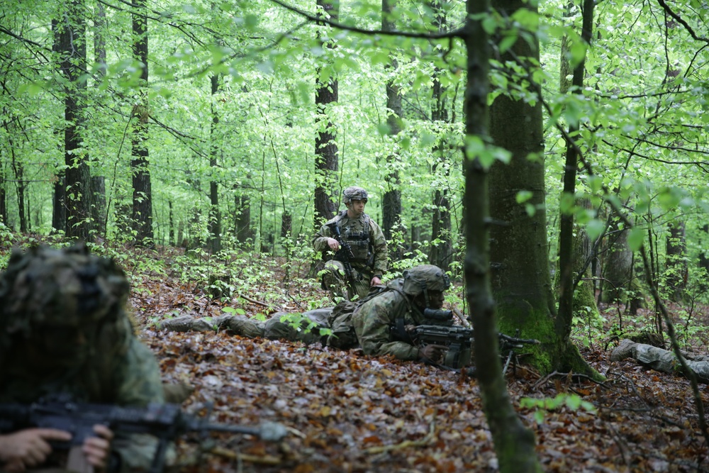 Soldiers Conducting Squad Movements