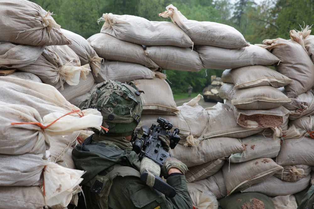 Lithuanian Soldier Conducting Squad Movement