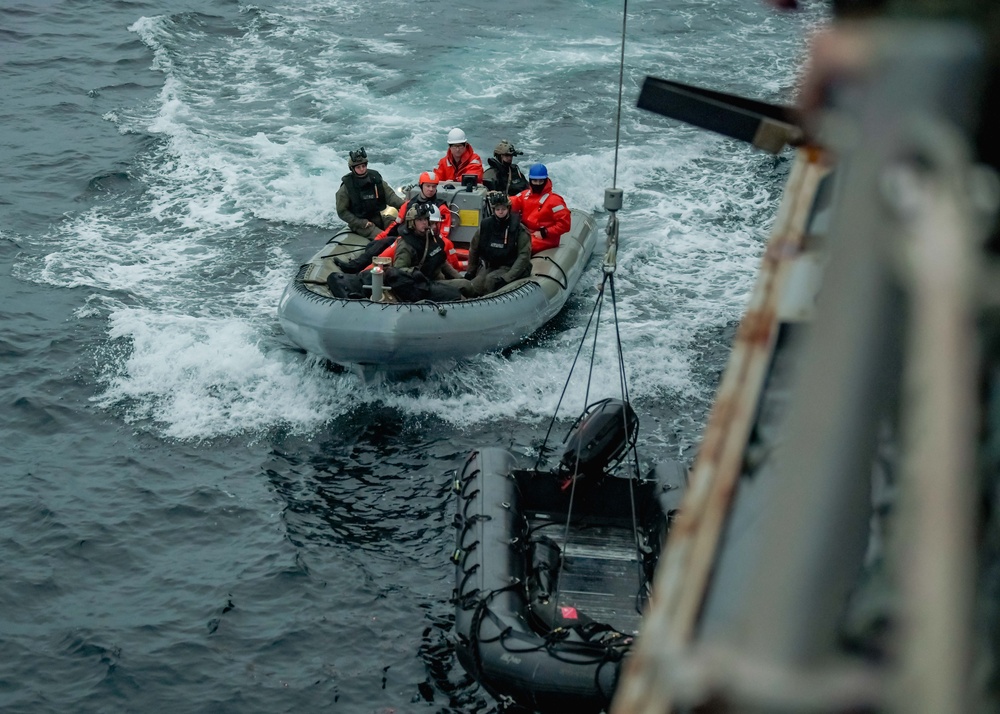 Force Reconnaissance Company prepare for an amphibious reconnaissance mission during Formidable Shield 2023