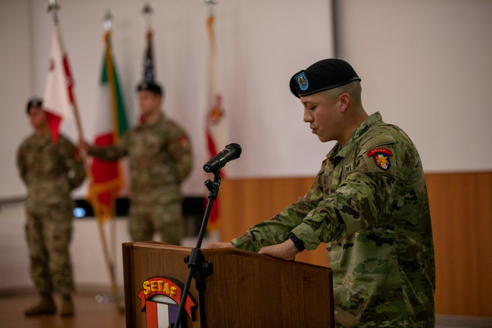 SETAF-AF Intelligence and Sustainment Company holds Change of Command Ceremony