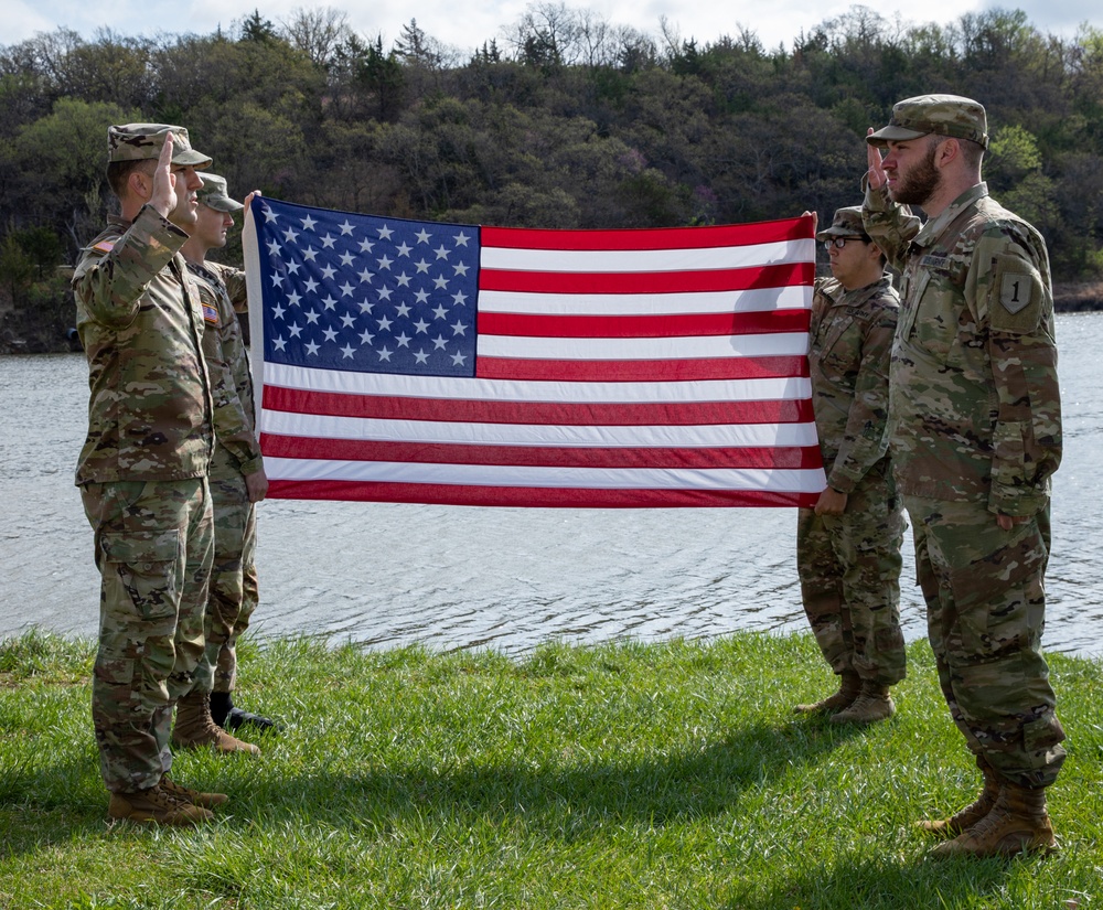 Cpl. Hudson Reenlists into the U.S. Army