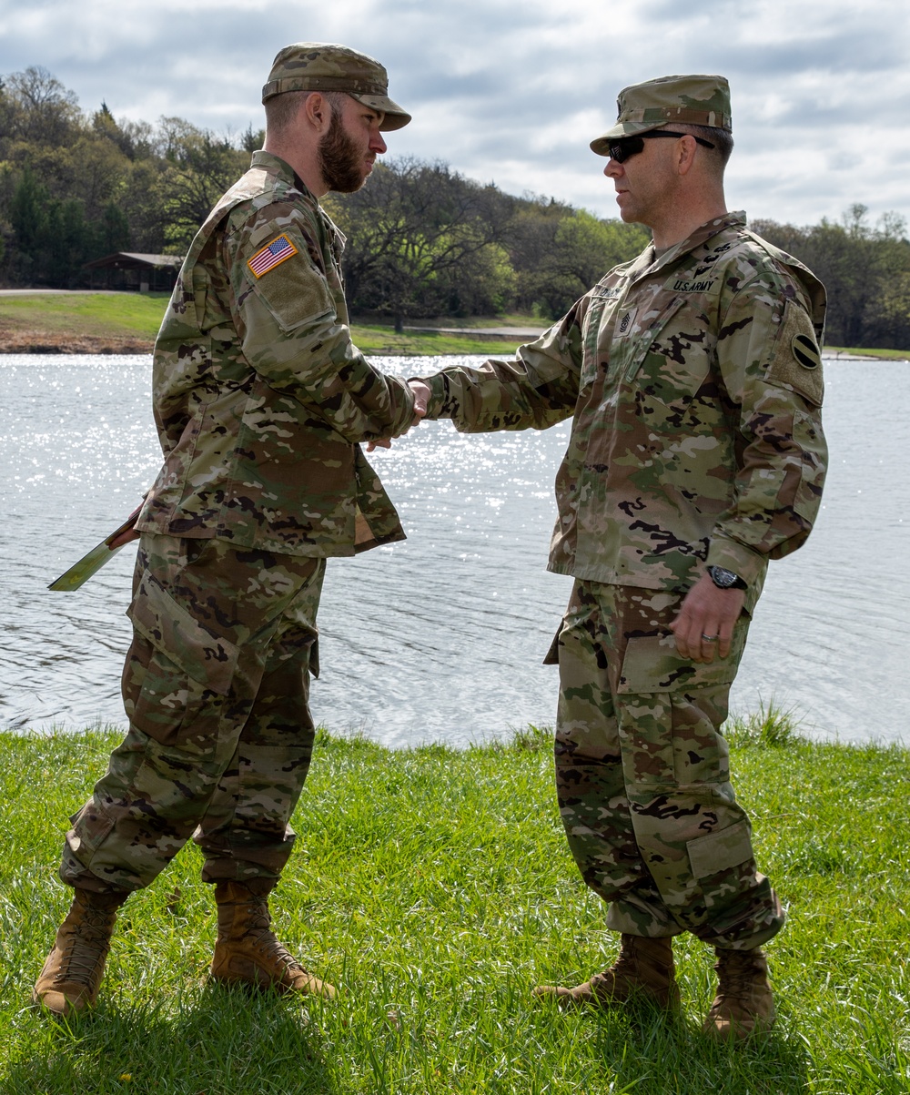 Cpl. Hudson Reenlists into the U.S. Army