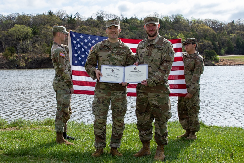 Cpl. Hudson Reenlists into the U.S. Army