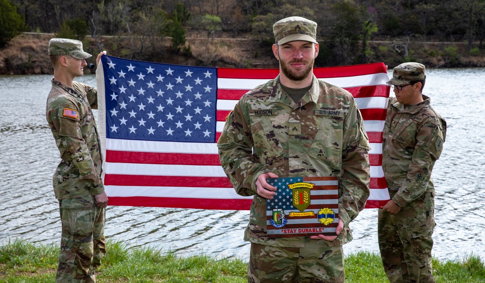 Cpl. Hudson Reenlists into the U.S. Army