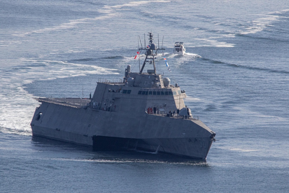 USS Canberra Heads To Sea