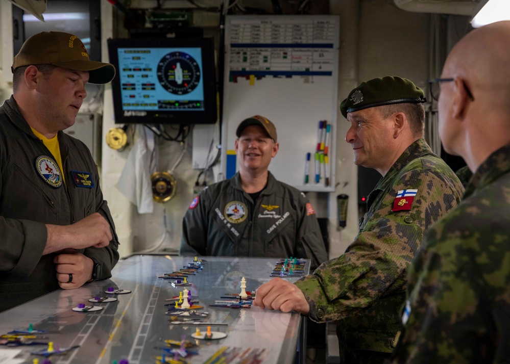 Finnish Major General Comes Aboard USS George H.W. Bush (CVN 77)