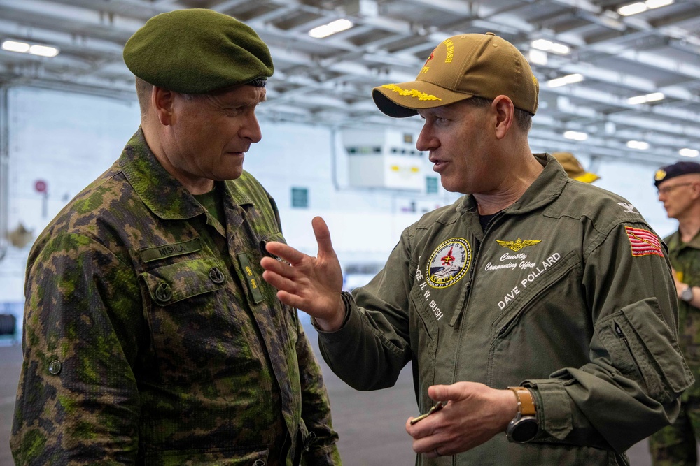 Finnish Major General Comes Aboard USS George H.W. Bush (CVN 77)