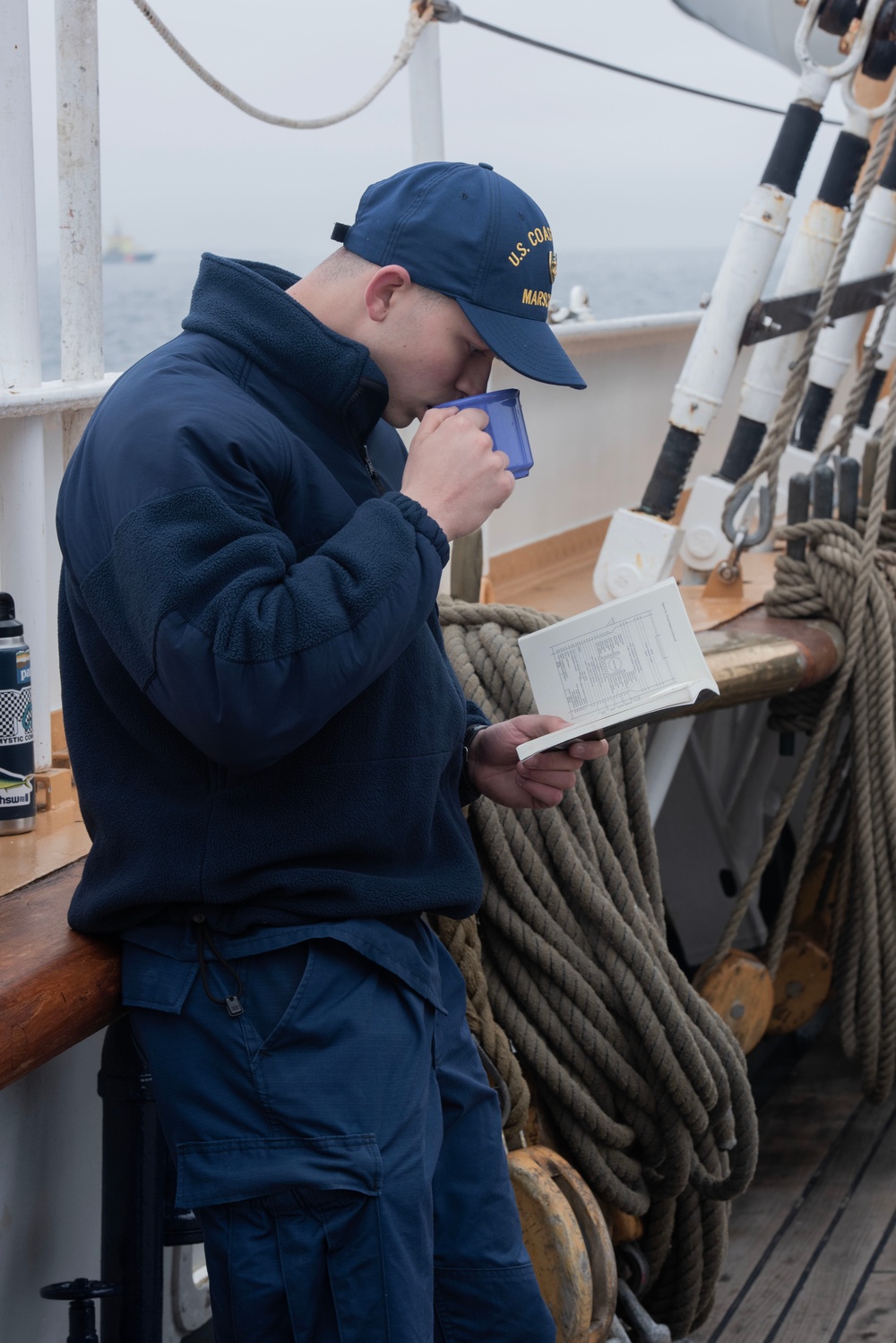 Coast Guard Cadets learn seamanship skills aboard USCGC Eagle