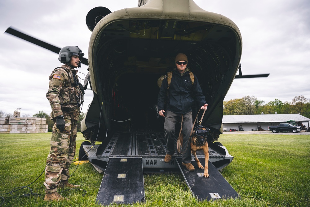 Wright-Patt military working dog and handler participate in Guardian Response 23