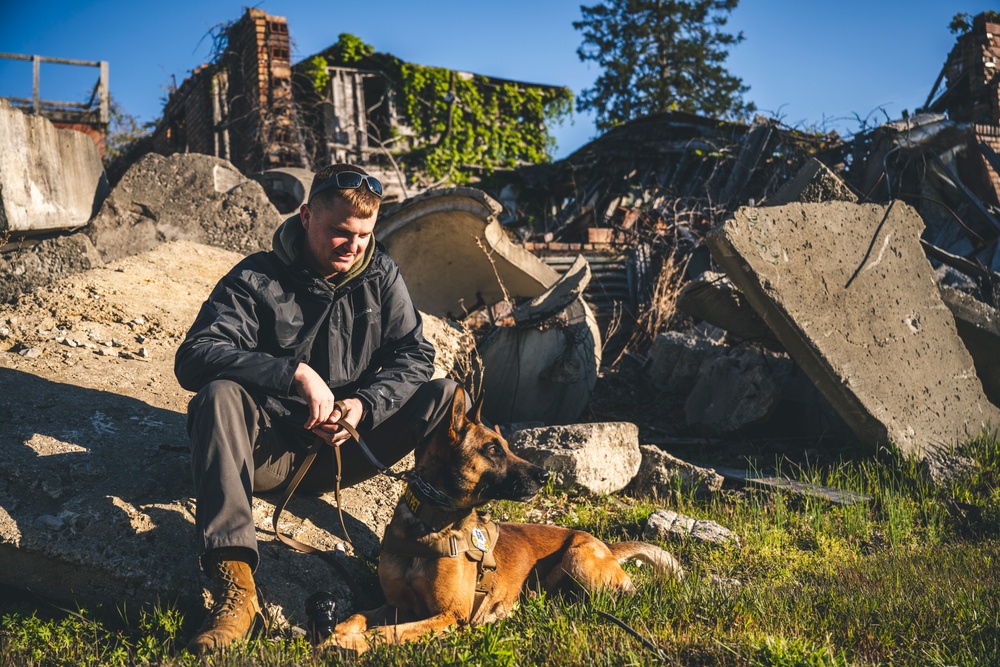 Wright-Patt military working dog and handler participate in Guardian Response 23