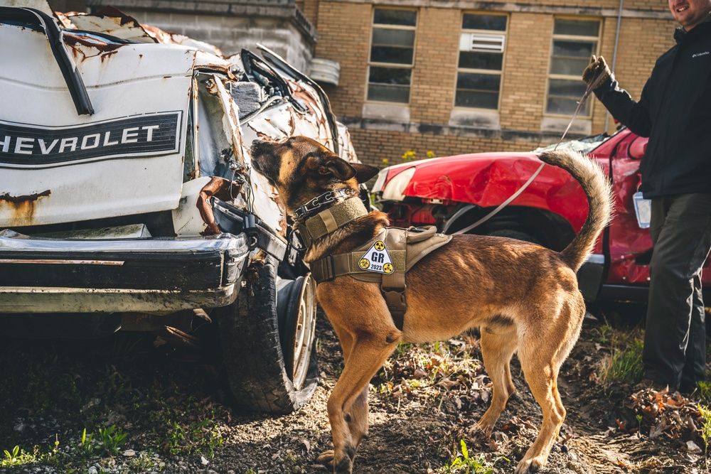 Wright-Patt military working dog and handler participate in Guardian Response 23