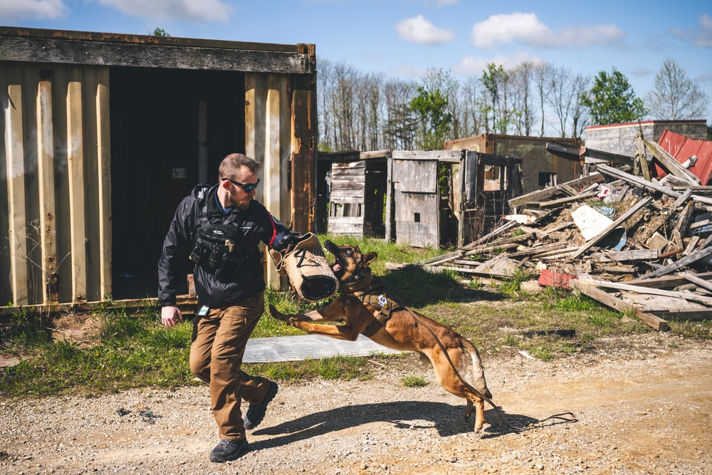 Wright-Patt military working dog and handler participate in Guardian Response 23