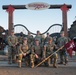 Washington Guardsmen step off with ROTC candidates at Norwegian Foot March