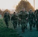 Washington Guardsmen step off with ROTC candidates at Norwegian Foot March