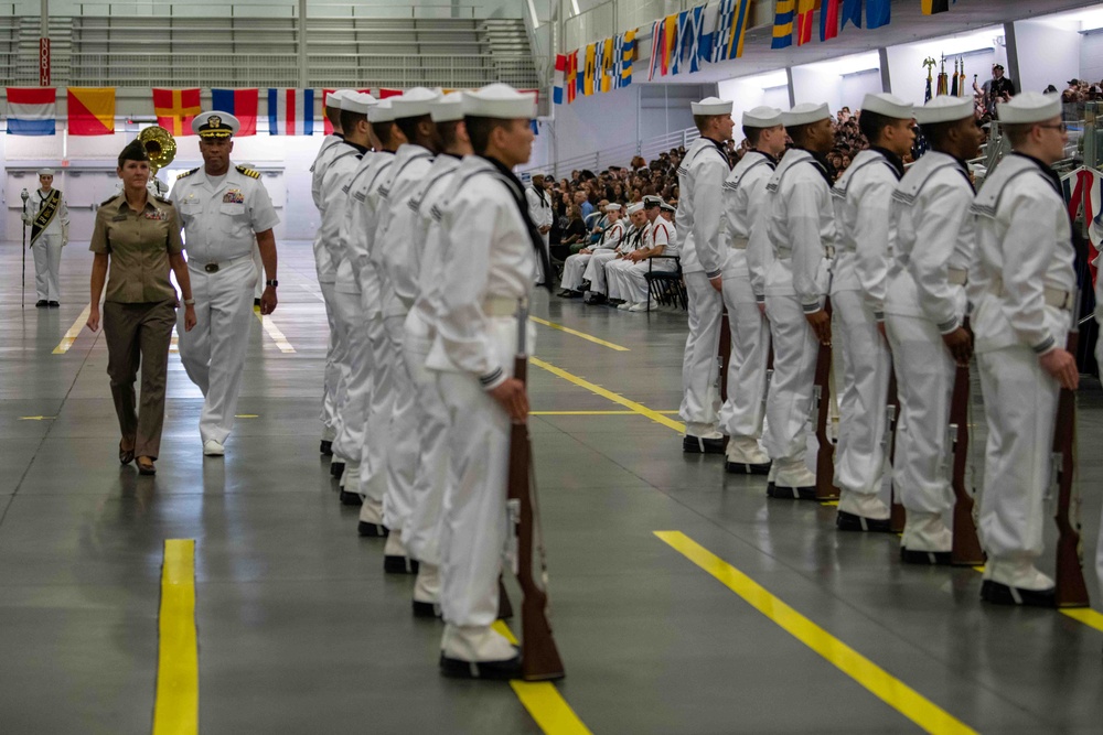 Pass-in-Review at US Navy Recruit Training Command