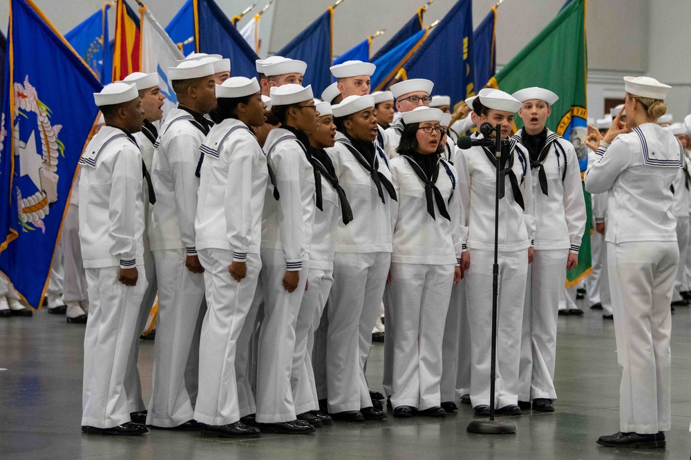 Pass-in-Review at US Navy Recruit Training Command