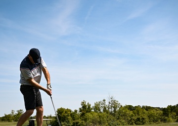 Team Dover, Central Delaware Chamber of Commerce leaders tee off during Bluesuiters Golf Tournament