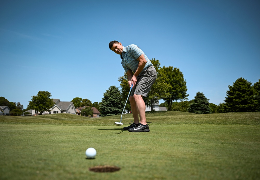 Team Dover, Central Delaware Chamber of Commerce leaders tee off during Bluesuiters Golf Tournament