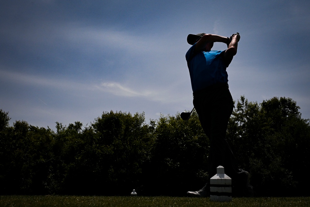 Team Dover, Central Delaware Chamber of Commerce leaders tee off during Bluesuiters Golf Tournament