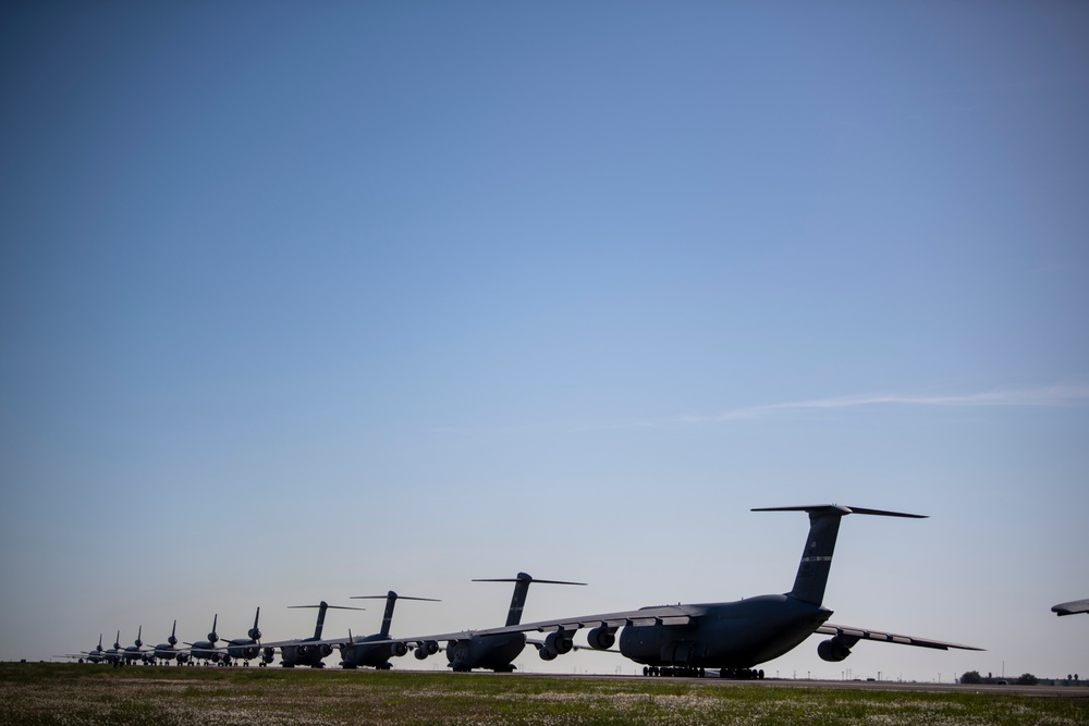 Travis AFB conducts a maximum generation readiness event demonstrating warfighting capabilities