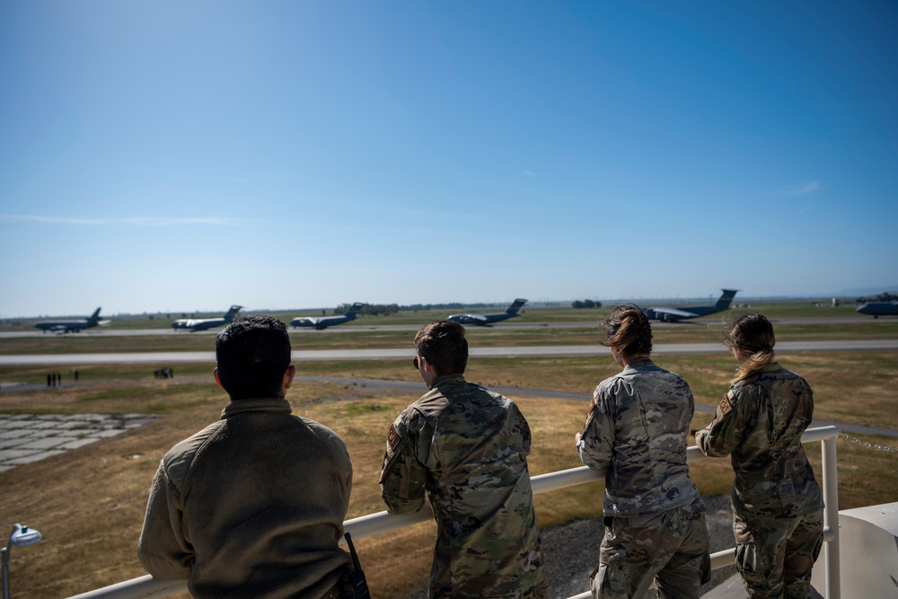 Travis AFB conducts a maximum generation readiness event demonstrating warfighting capabilities