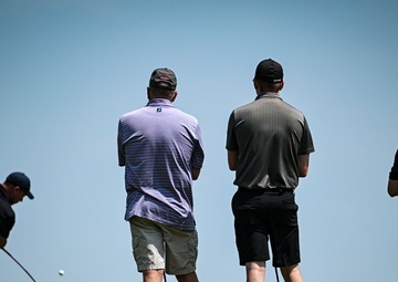 Team Dover, Central Delaware Chamber of Commerce leaders tee off during Bluesuiters Golf Tournament
