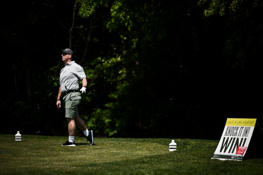 Team Dover, Central Delaware Chamber of Commerce leaders tee off during Bluesuiters Golf Tournament