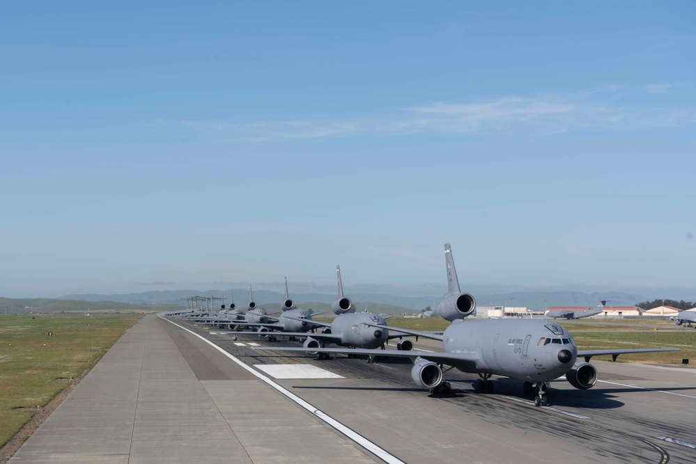 Travis AFB conducts a maximum generation readiness event demonstrating warfighting capabilities